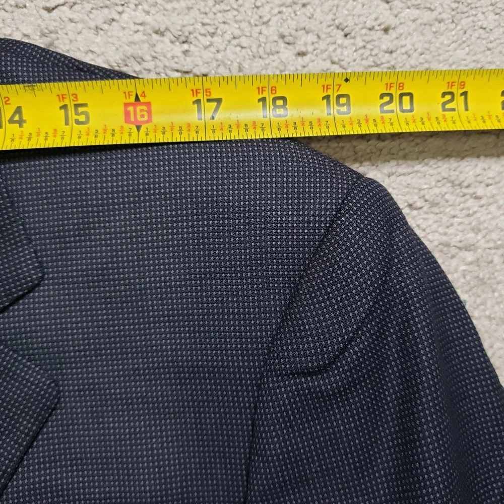 Canali Mens Blazer Sport Coat 54L US 44L Black Birdseye Super 120s Wool Italy